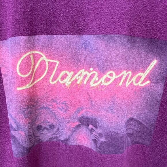 DIAMOND SUPPLY CO BURGUNDY T-SHIRT MAROON TEE NEON SIGN SIZE L - Picture 2 of 8